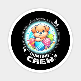 Kids Family Egg Hunter Crew Easter Boys Girl Dog Magnet